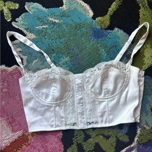Elegant White Lace Bralette